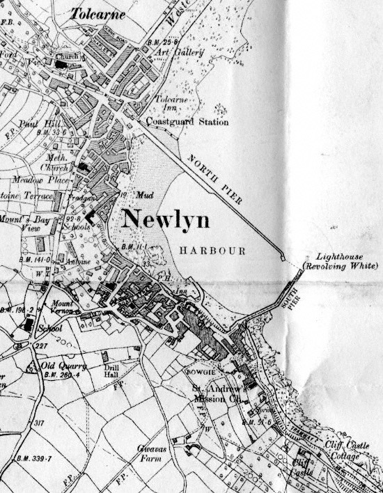 Map Newlyn 1935dg